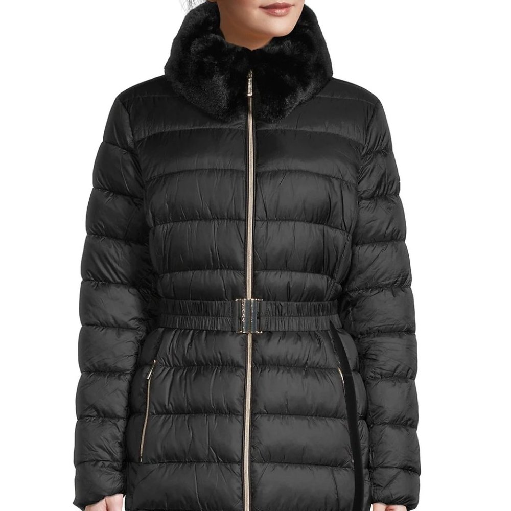 Faux Fur Longline Puffer Jacket  MICHAEL Michael Kors - Picture 6 of 6